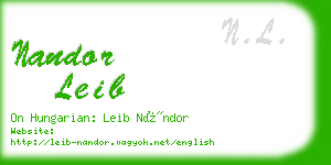 nandor leib business card